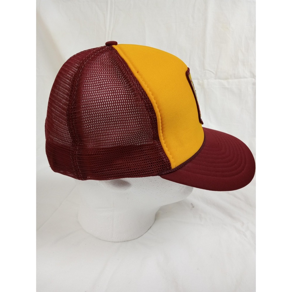Vintage Minnesota State Patrol Hat Cap Snap Back Yellow Maroon Trucker Mens 80s - Picture 5 of 8